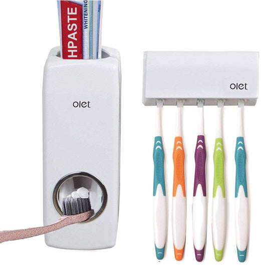 Toothbrush Holder with Toothpaste Dispenser